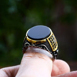 Goth Cubic Zirconia Men Ring