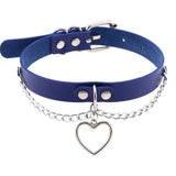 Harajuku Gothic Leather Heart Choker Necklace