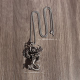 Ethnic Style Domineering Dragon Girl Pendant Necklace