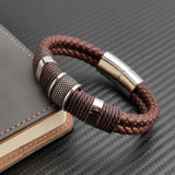 Multilayer Genuine Leather Men Bracelet