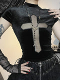 Gothic Criss Cross Women Shirt