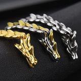 Vintage Men's Hip Hop Punk Dragon Head  Bracelet