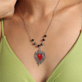 Gothic Witch Vampire Heart Necklace