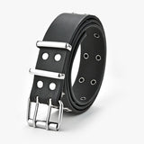 Gothic Star Eye Rivet Double Pin Buckle Belt