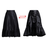 Gothic Irregular Shirring Skirt