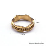 Punk Fashion Rotatable Couple Ring