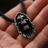 Grim Reaper Skull Pendant Skull Necklace