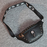 Gothic Skull Accent Women Waist Bag