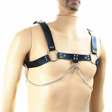 Gothic Mens Body Chest Buckle Harness