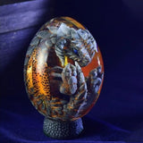 Lava Dragon Egg Statue With Stand