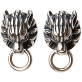 Domineering Gothic Wolf Stud Earrings