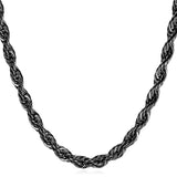 Men Twisted Rope Chain Necklace