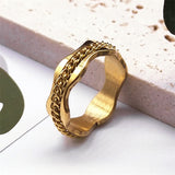 Punk Fashion Rotatable Couple Ring