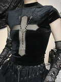 Gothic Criss Cross Women Shirt