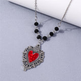 Gothic Witch Vampire Heart Necklace