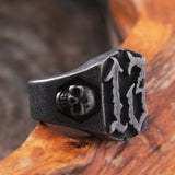 Punk Hip Hop Men's Lucky Number Ring