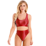 Glossy Two-piece Swimsuit