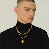 Men Twisted Rope Chain Necklace