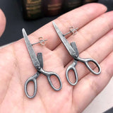 Gothic Scissors Exaggerate Stud Earrings