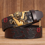 Dragon Cow Skin Genuine Leather Belt