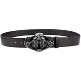 Fire Skull Men Leather Belt