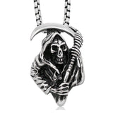 Gothic Men Cloak Grim Reaper Pendants Necklace