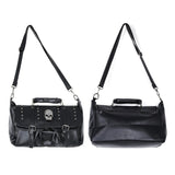 Gothic Skull Accent Punk Style Women Handbag