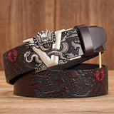 Dragon Cow Skin Genuine Leather Belt