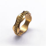 Punk Fashion Rotatable Couple Ring