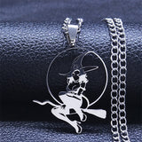 Witch Stainless Steel Choker Necklace