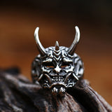 Vintage Prajna Mask Men's Ring