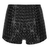 Women Fashion Faux Leather Booty Shorts