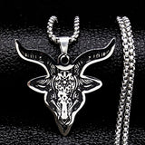 Sheep Head Satan Stainless Steel Necklace