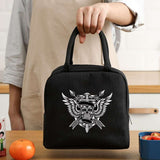 Skull Insulated Zipper Lunch Bag Gothicq