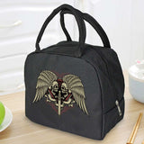 Skull Insulated Zipper Lunch Bag Gothicq