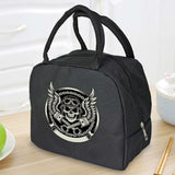 Skull Insulated Zipper Lunch Bag Gothicq