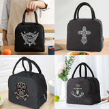 Skull Insulated Zipper Lunch Bag Gothicq