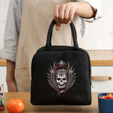 Skull Insulated Zipper Lunch Bag Gothicq