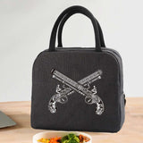 Skull Insulated Zipper Lunch Bag Gothicq