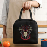 Skull Insulated Zipper Lunch Bag Gothicq