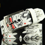 Skull Skeleton Pattern Pin Buckle Belt