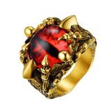 Gothic Dragon Claw Devil Eye Men Ring