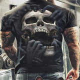 Fashion Summer Horror Skull 3D Print T-Shirt Gothicq