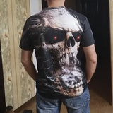 Fashion Summer Horror Skull 3D Print T-Shirt Gothicq