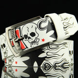 Skull Skeleton Pattern Pin Buckle Belt