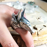 Vintage Wolf Head Men Ring