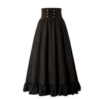 Ruffle Hem Gothic Victorian Maxi Skirt