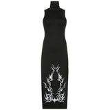 Gothic Dark Split Side Summer Dress