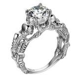 Ghost Evil Skull Skeleton Ring