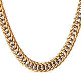 Men's Hip Hop Two-Tone Chain Necklace